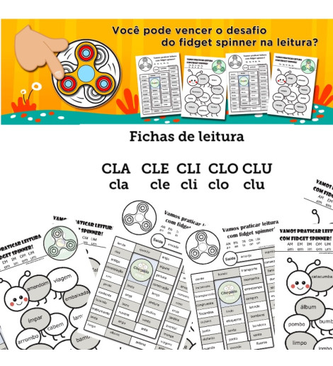 Fichas de Leitura - Família CLA CLE CLI CLO CLU