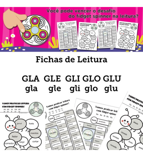 Fichas de Leitura -Família GLA GLE GLI GLO GLU 