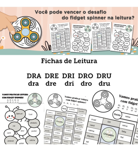 Fichas de Leitura - Família DRA DRE DRI DRO DRU