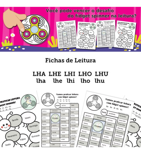 Fichas de Leitura -Família LHA LHE LHI LHO LHU