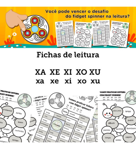 Fichas de Leitura - Família XA XE XI XO XU