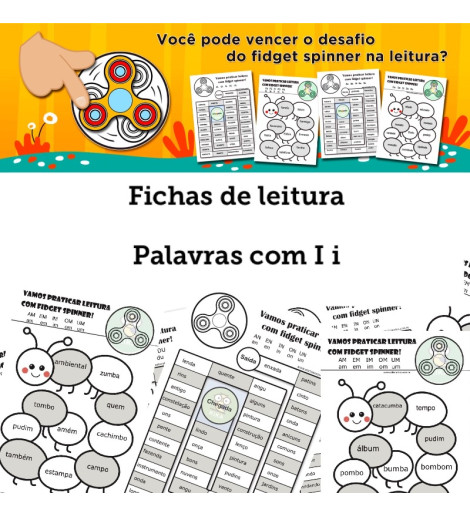 Fichas de Leitura - Palavras com I i 