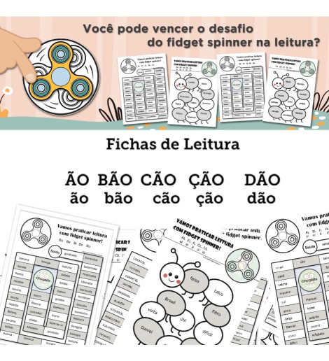 Fichas de Leitura - Família ÃO BÃO CÃO ÇÃO DÃO