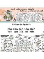 Fichas de Leitura - Família FÃO GÃO JÃO LÃO MÃO