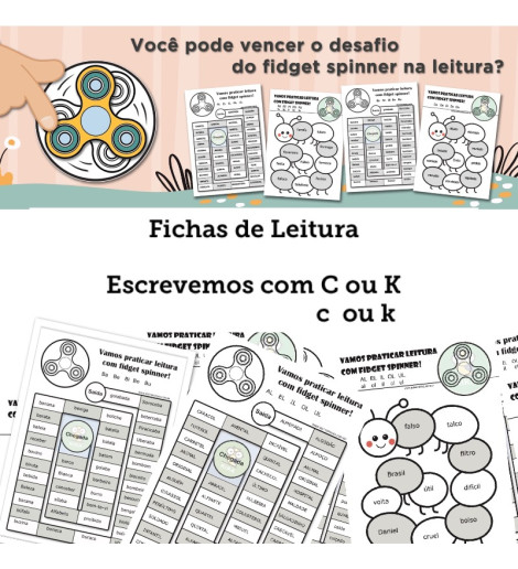 Fichas de Leitura - Palavras com C ou K