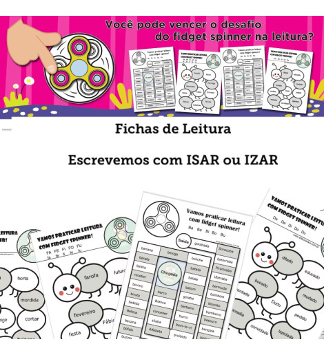 Fichas de Leitura- Palavras com ISAR ou IZAR