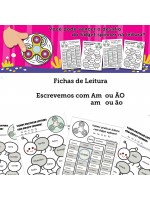 Fichas de Leitura - Palavras com AM ou ÃO