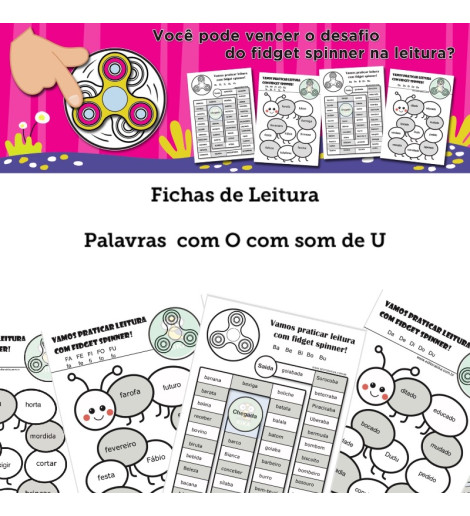 Fichas de Leitura - U com som de U, O com som de U